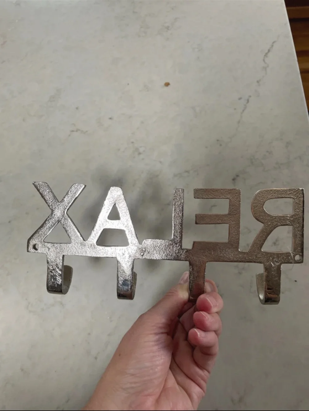 Relax Wall Hook Rack - Silver Home Wall Decor